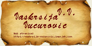 Vaskrsija Vučurović vizit kartica